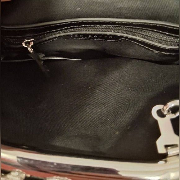 NWT Ted Baker Kylar Black Satin & Crystal Evening Convertible Bling Purse Bag - Picture 9 of 12